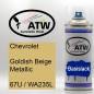 Preview: Chevrolet, Goldish Beige Metallic, 67U / WA235L: 400ml Sprühdose, von ATW Autoteile West.